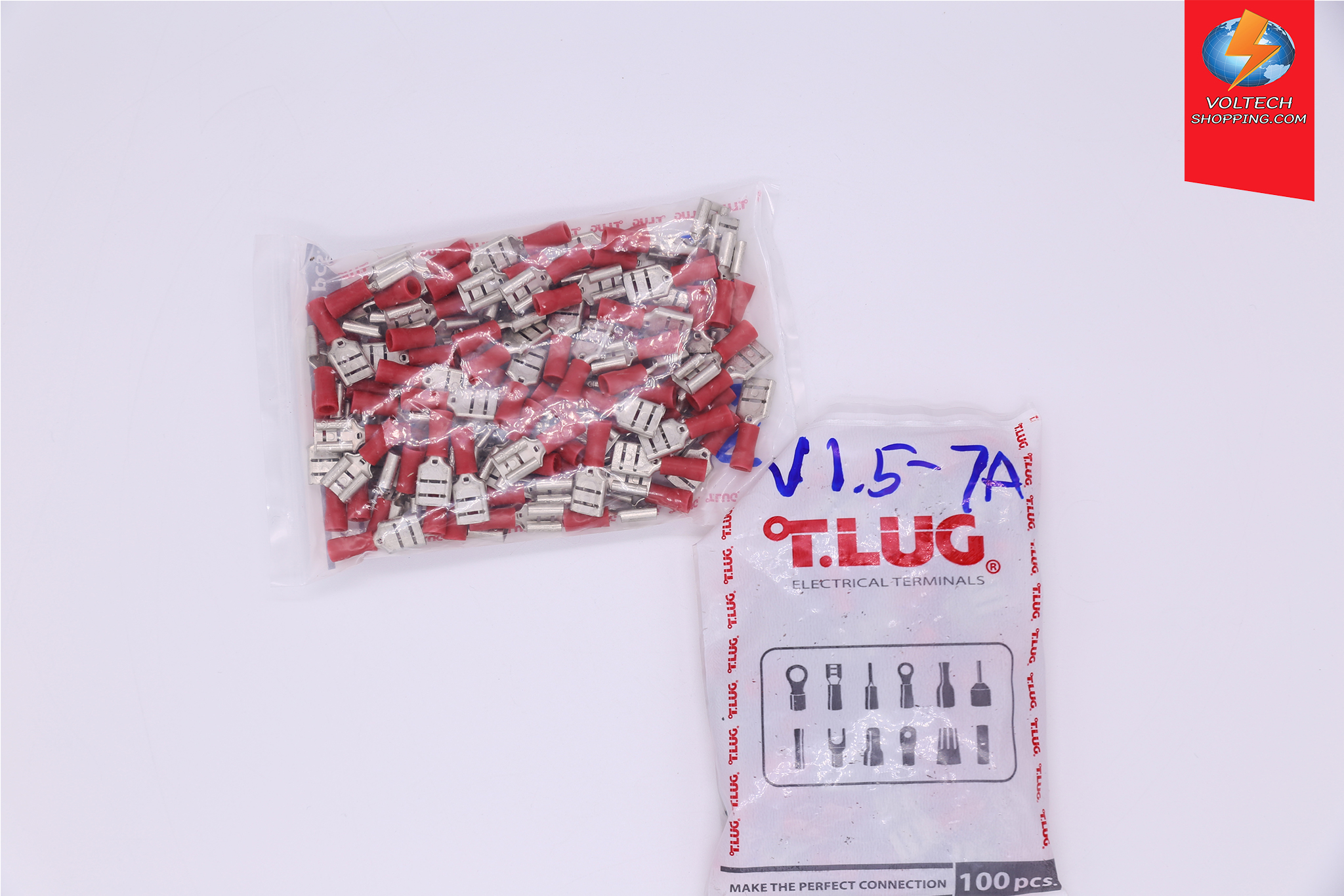 หัวเสียบตัวเมีย แบนหุ้ม V1.5 - 7A