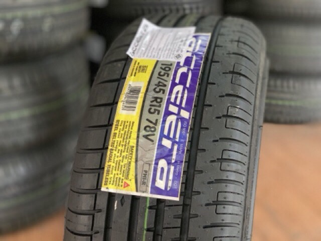 ยางแก้มเตี้ย Accelera ขนาด195/45R15 ยางปี19
