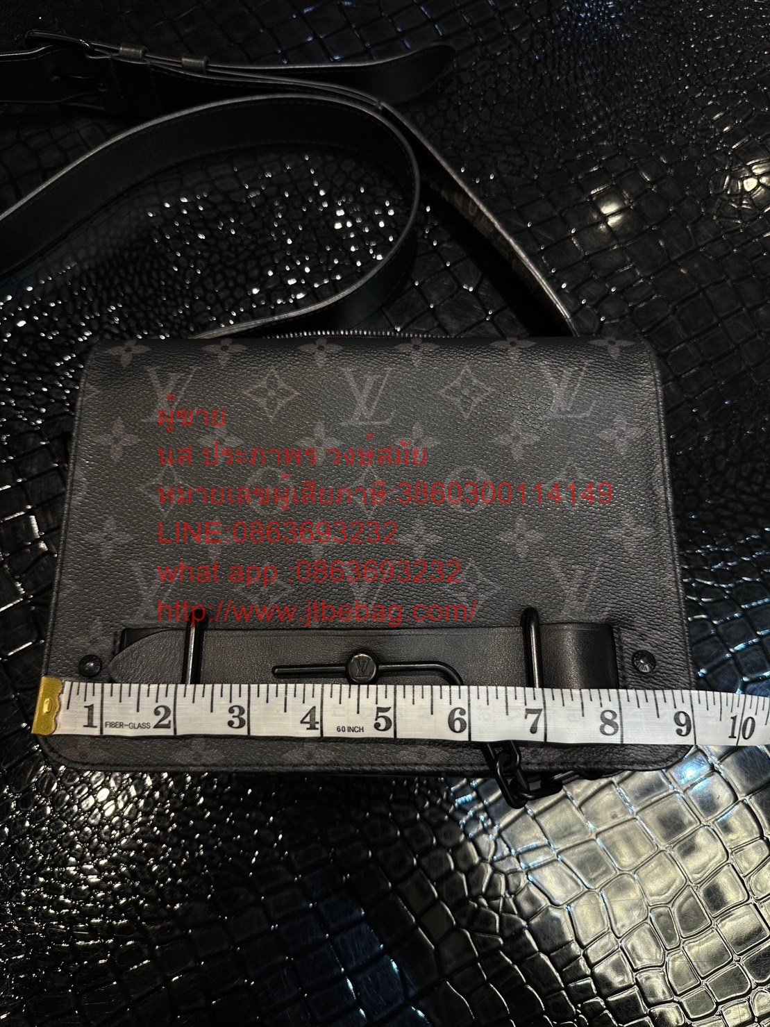 LV Steamer Monogram Elipse Messenger Bag Microchip มือสอง ของแท้