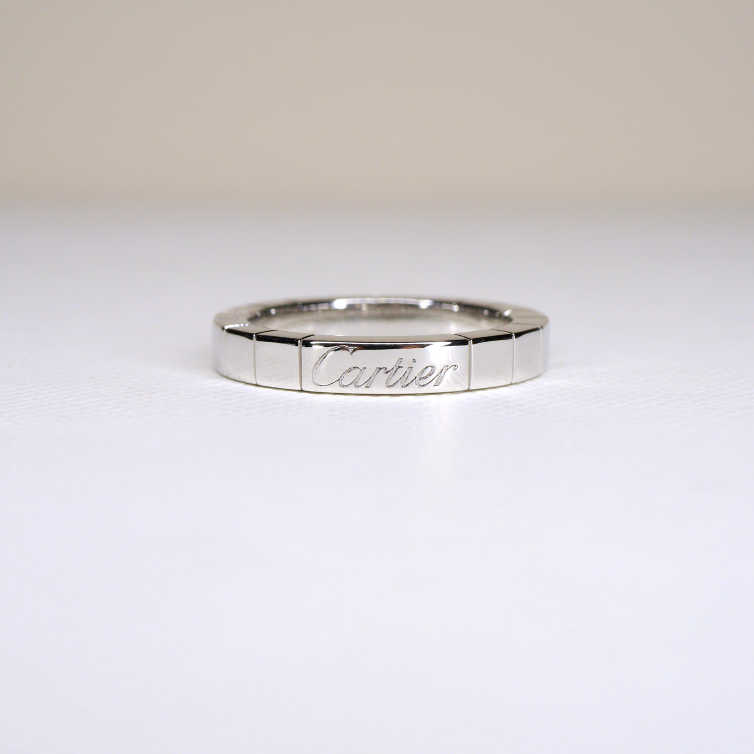 แหวน Cartier Lanieres ทองคำขาว 18K ไซส์48# (Used) (wg)