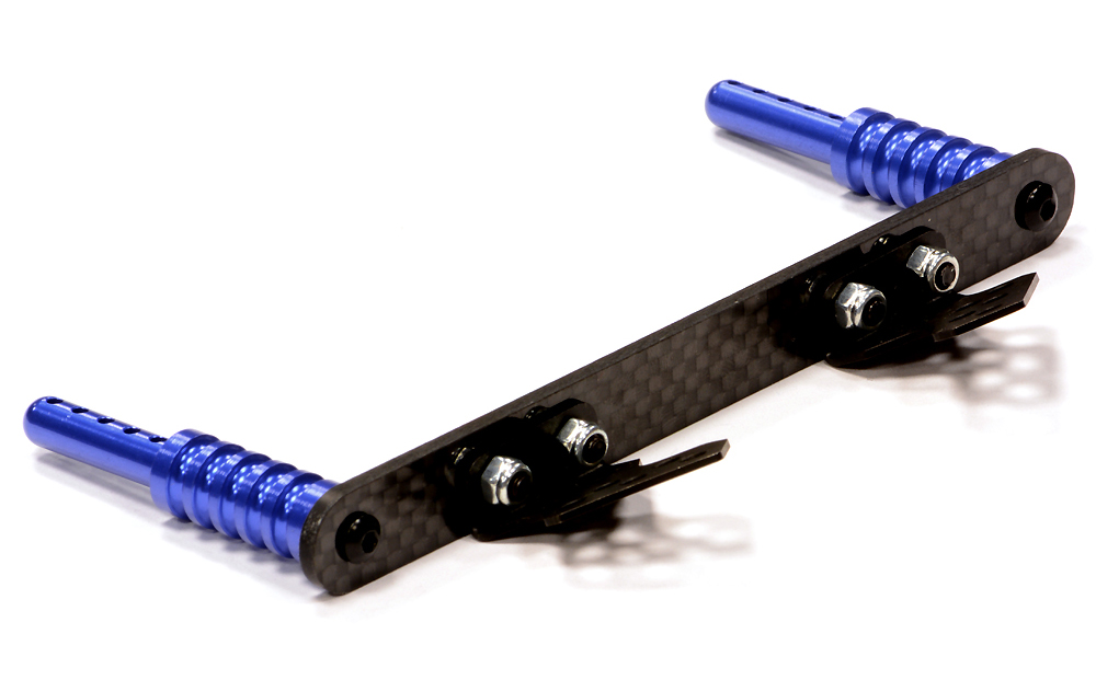 INT-T8666BLUE Machined Front Body Mount Set for 1/10 Traxxas Slash 2WD