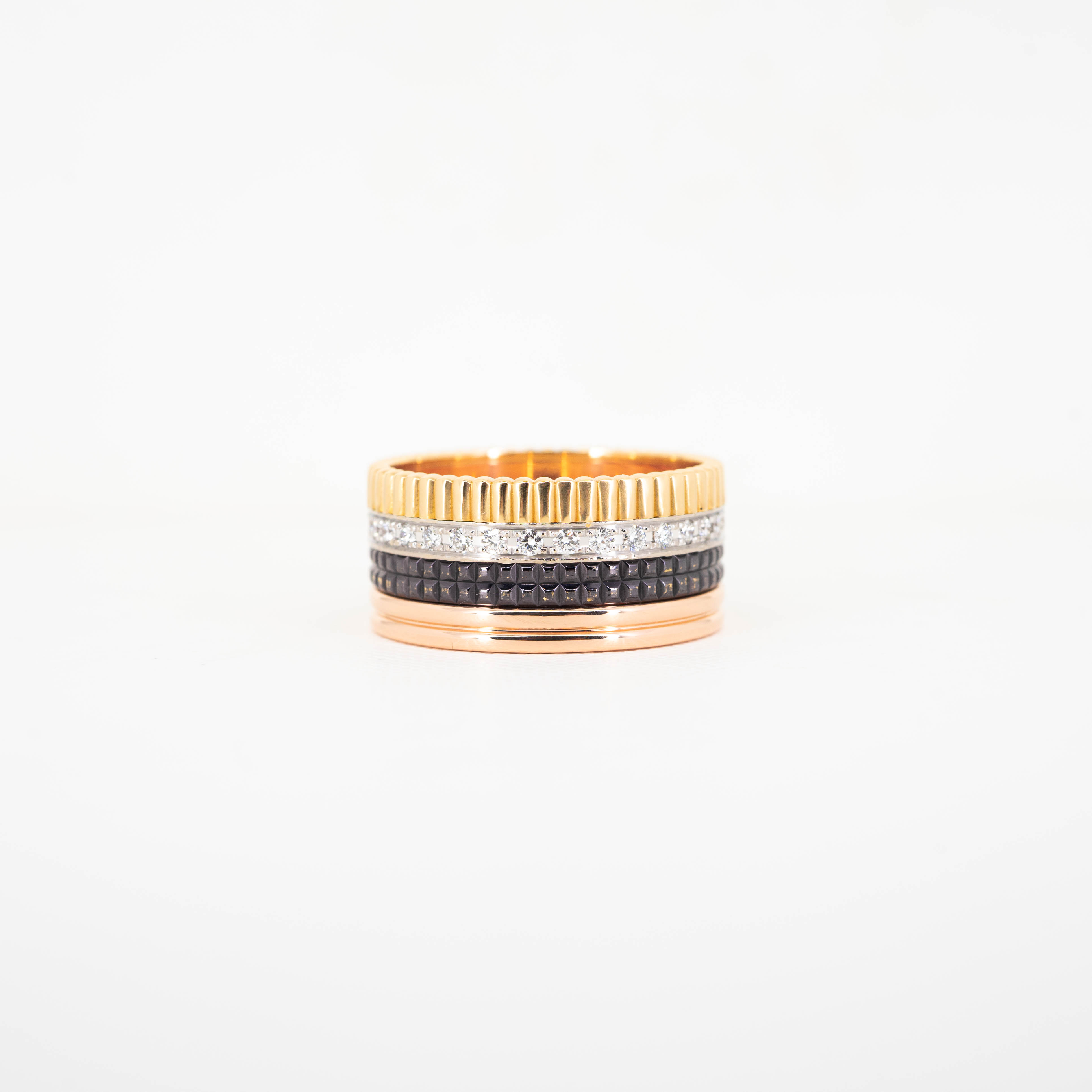 แหวน Boucheron Quatre Classique Large Ring 3Colors+Brown PVD ไซส์ 67# (Used)Ring Pouch และ Copy Receipt