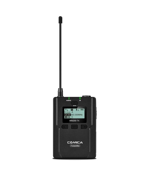 COMICA CVM-WM200TX Transmitters เครื่องส่งไมค์ติดกล้องไร้สาย 80 ชาแนล ย่าน UHF
