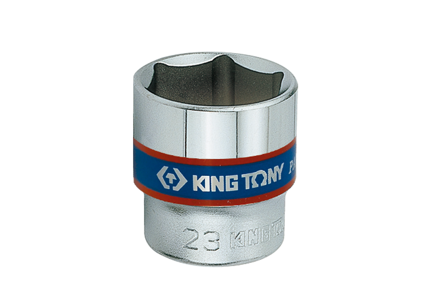 ลูกบ๊อก สั้น สีขาว ขนาด 3/8" แบบมิล 6 เหลี่ยม รุ่น 3335M KING TONY
