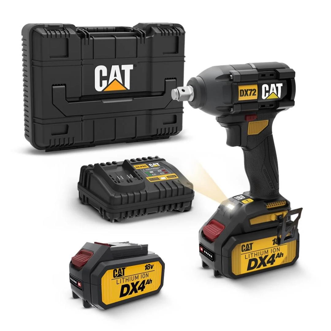 ชุดบล็อกไร้สาย 18V 1/2" 350N.m No.DX72 CAT Powertools (รวมแบตเตอรี่และแท่นชาร์จ)