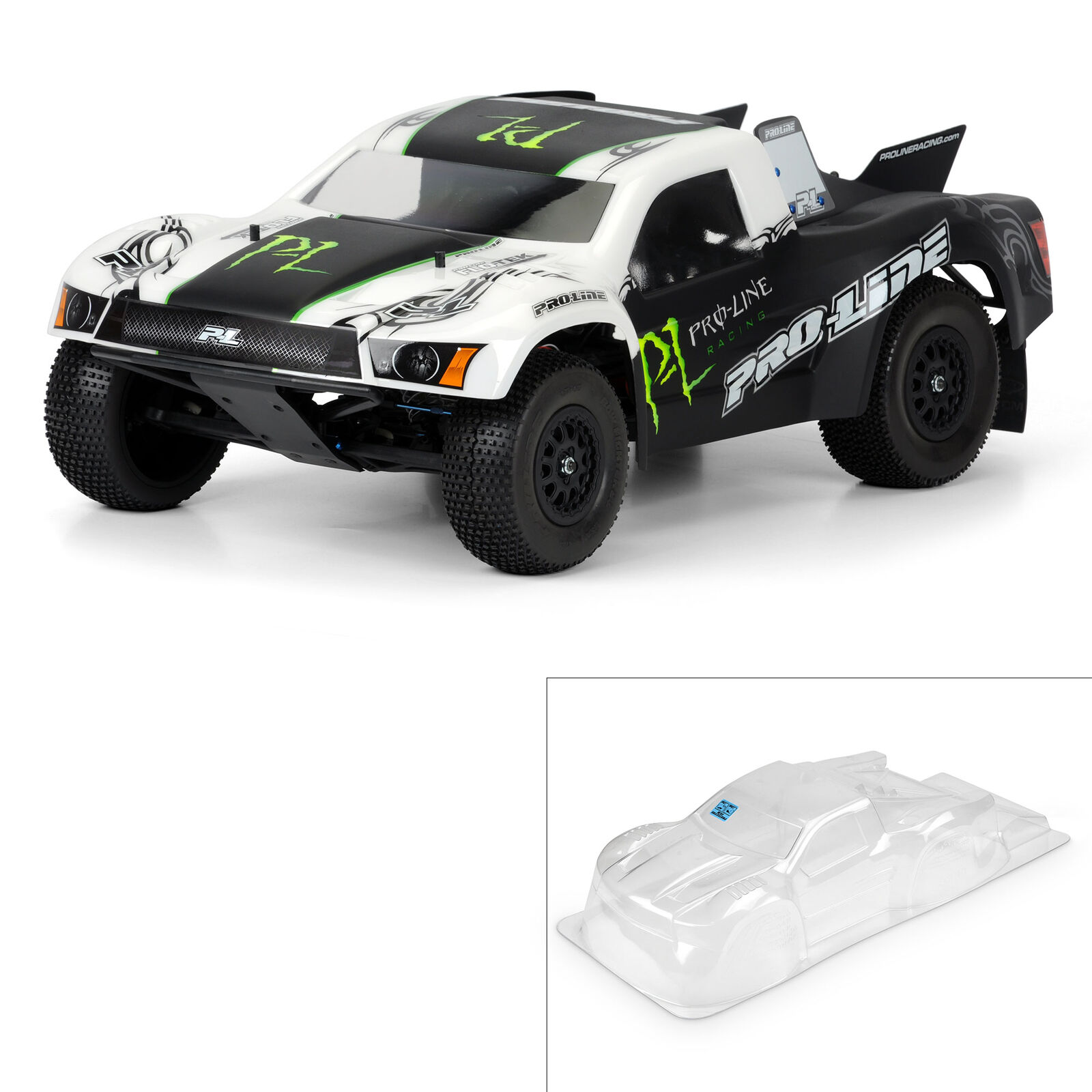 PRO-3355-00 [PRE-ORDER 30-45วัน] 1/10 Flo-Tek Clear Body: Short Course (ใส่ได้กับ Slash2WD,Slash4X4 โดยไม่ต้องเปลี่ยนเสาบอดี้)