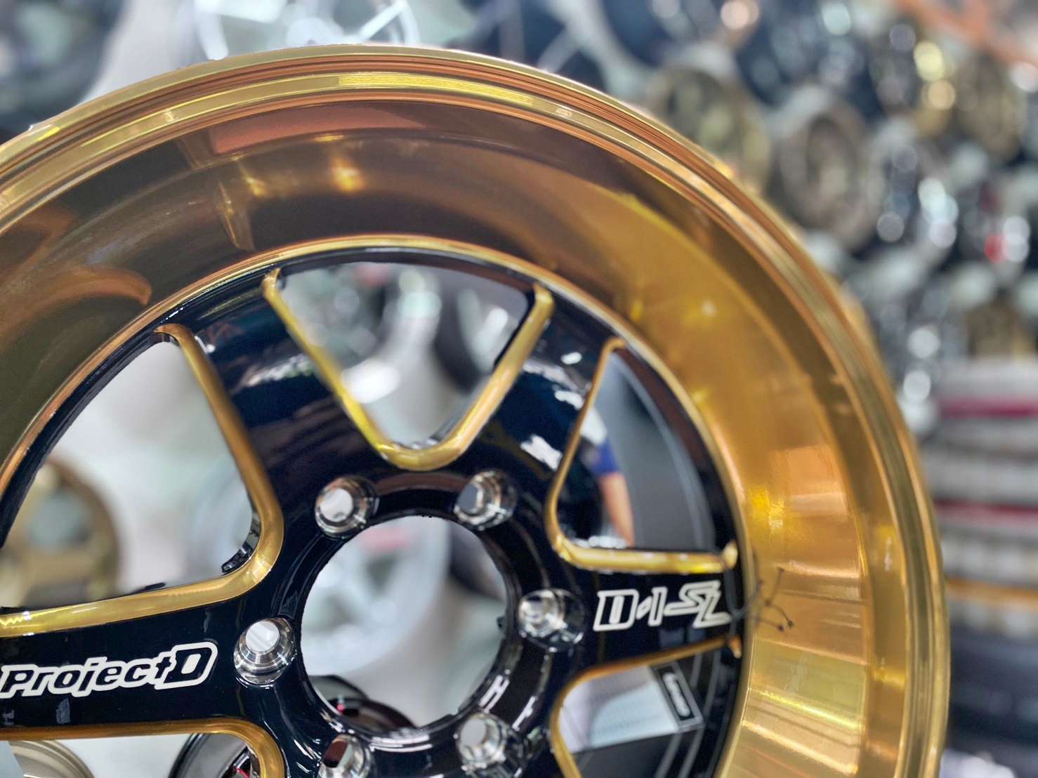 ล้อแม็กใหม่แท้LENSO PROJECT D D1SL ขอบ 18 6รู139 สีดำขอบไดร์ทอง อ๊อฟลึกสุดจริง พร้อมติดตั้งฟรี