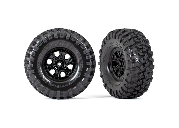 9272 Tires and wheels, assembled, glued (TRX-4® 2021 Bronco 1.9' wheels, Canyon Trail 4.6x1.9' tires) (2)