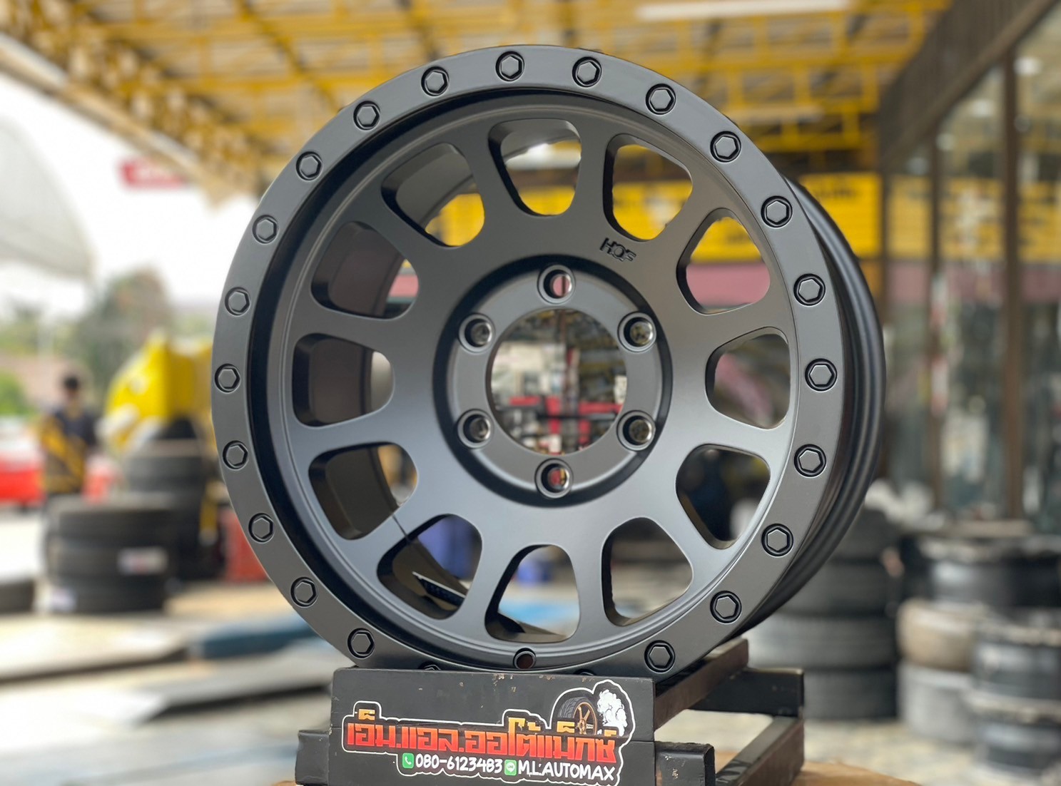 #ล้อแม็กซ์ใหม่ขอบ16 ลายออฟโรด #ระฆังคว่ำ #Model_HF268B 16x8.5 ET0 6x139.7 สีดำด้าน