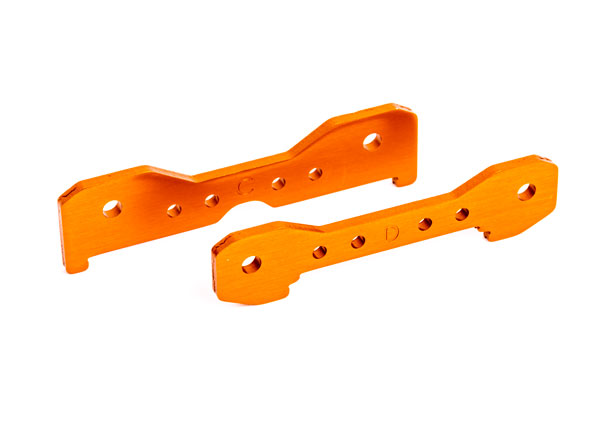 9528T Tie bars, rear, 6061-T6 aluminum (orange-anodized)