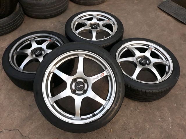 ล้อแม็กซ์ ขอบ17 Lenso ProjectD กว้าง7 ออฟ40 พร้อมยาง Dunlop