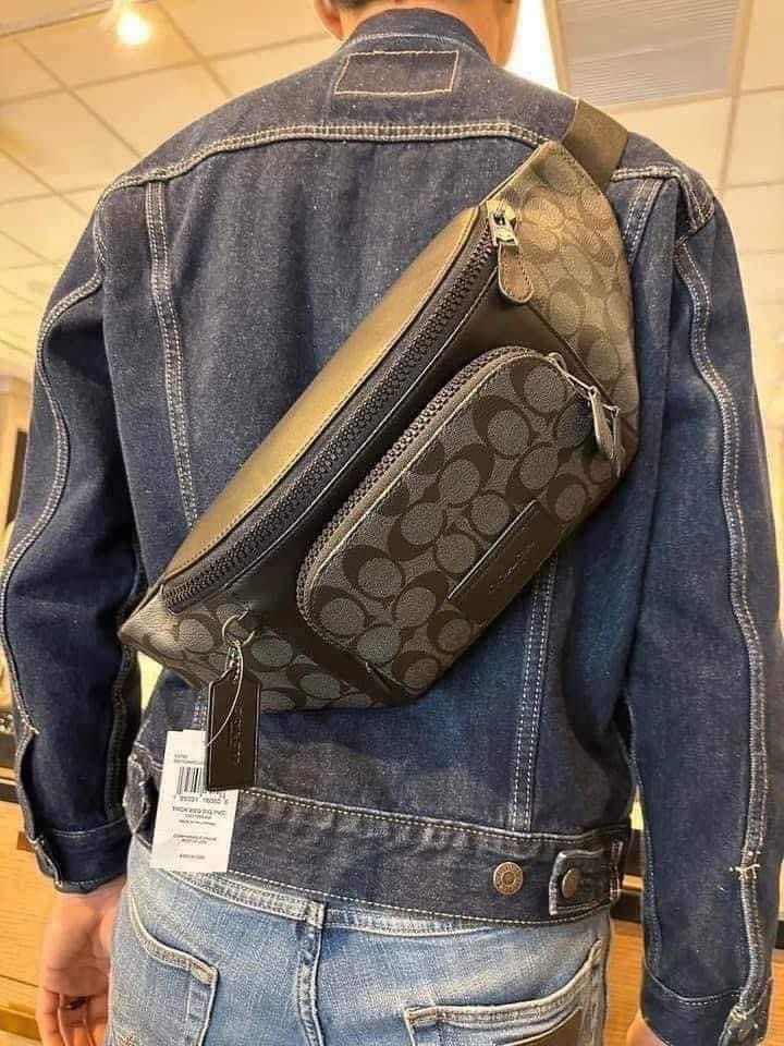 COACH TRACK BELT BAG IN SIGNATURE CANVAS