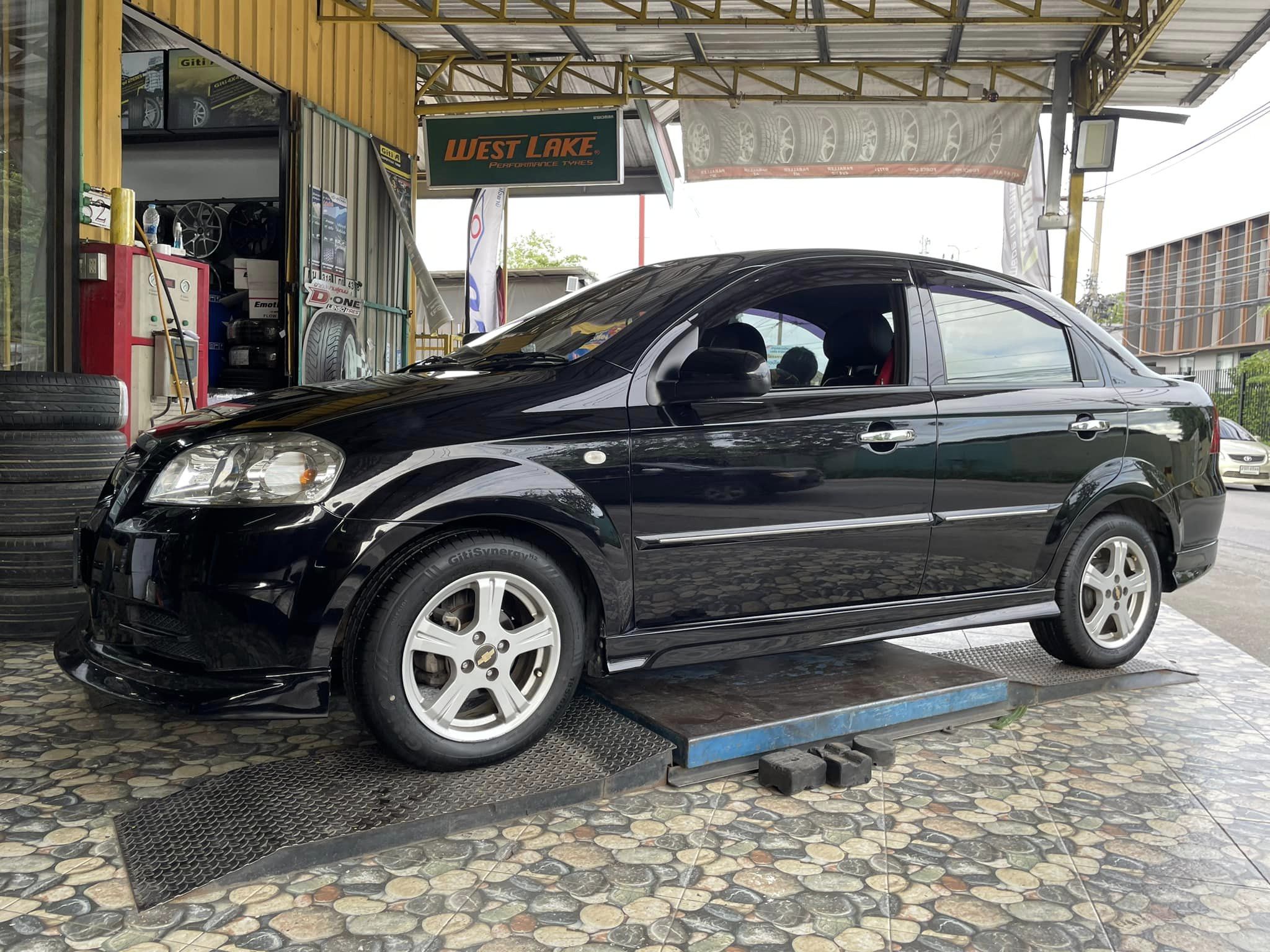 #Chevrolet_Aveo เปลี่ยนยางจีที GITI_SYNERGY_H2 185/60R15