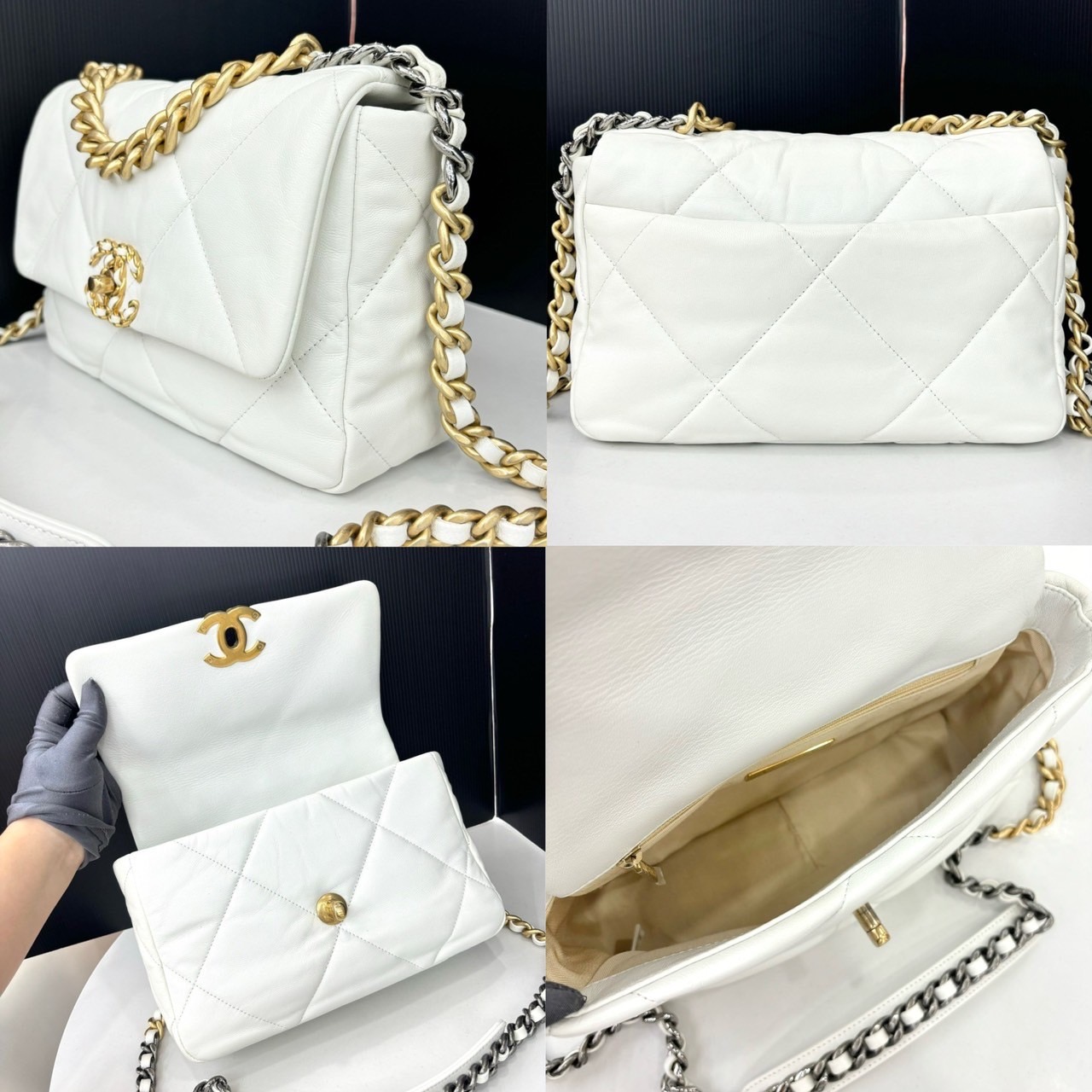 chanel19 Sz.26 holo28 no card สีขาว มือสอง