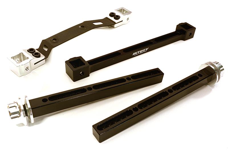 INT-C27865SILVER Extended Rear Body Mount & Post Set for Traxxas Slash 4X4