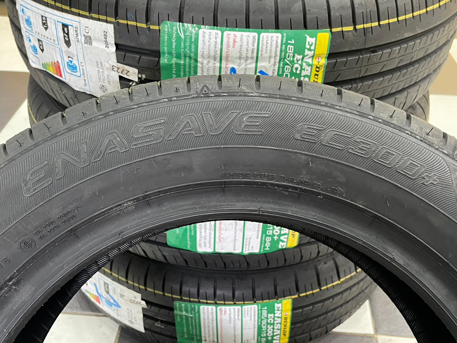 ยางใหม่ดันลอป DUNLOP ENASAVE EC300+ 185/65R15 ยางใหม่ปี2023