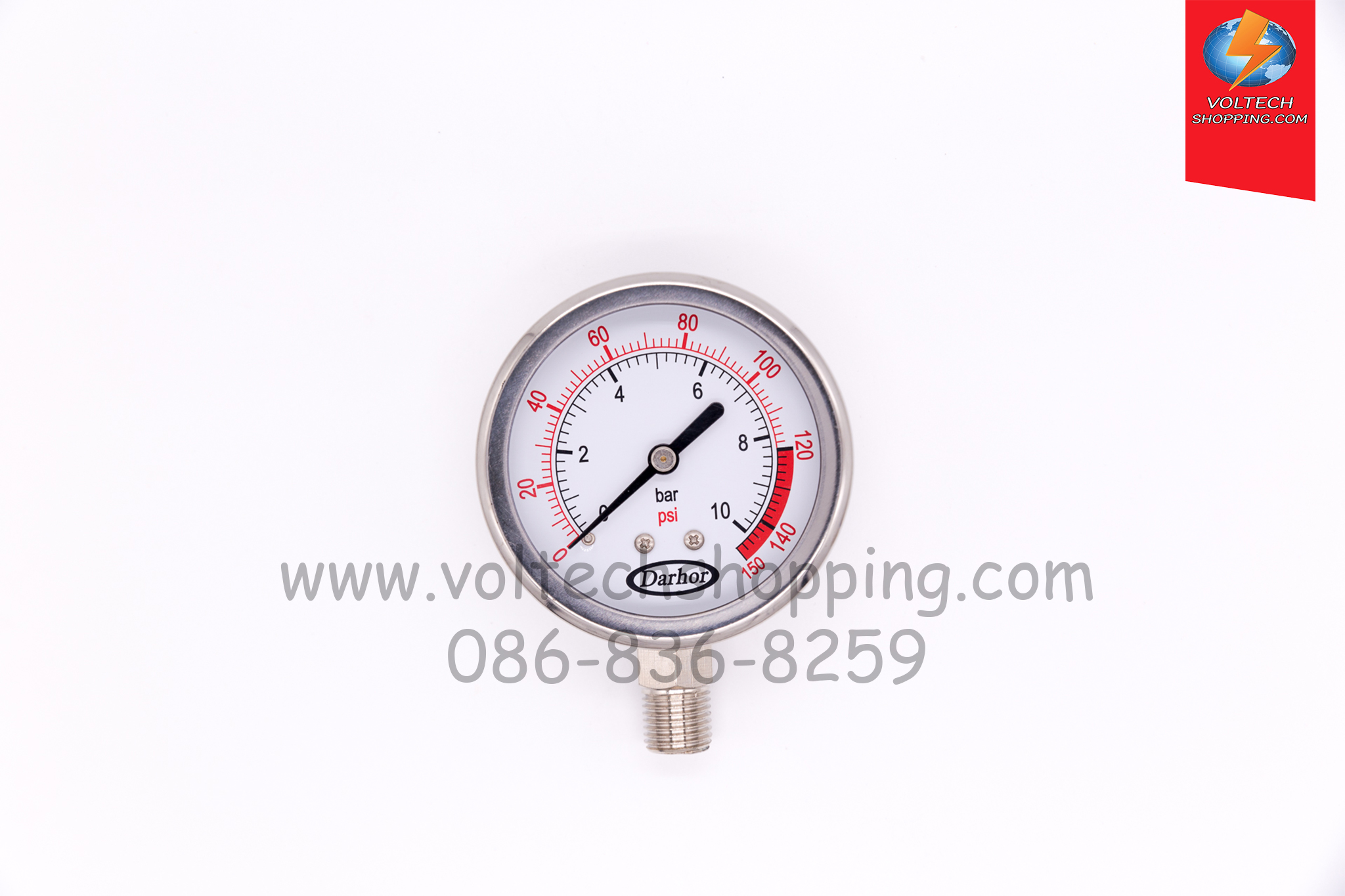 Pressure Gauge ขนาด 2-1/2" G 1/4"