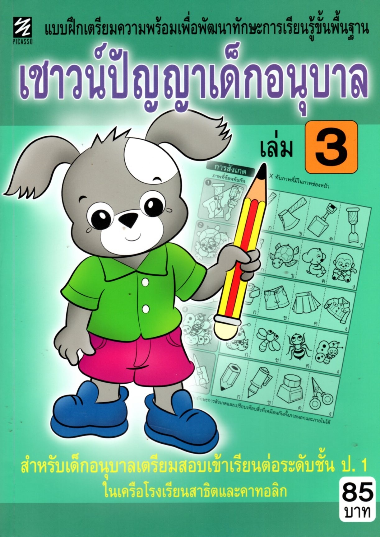 แบบฝึกทักษะ เชาวน์ปัญญาเด็กอนุบาล เล่ม 3