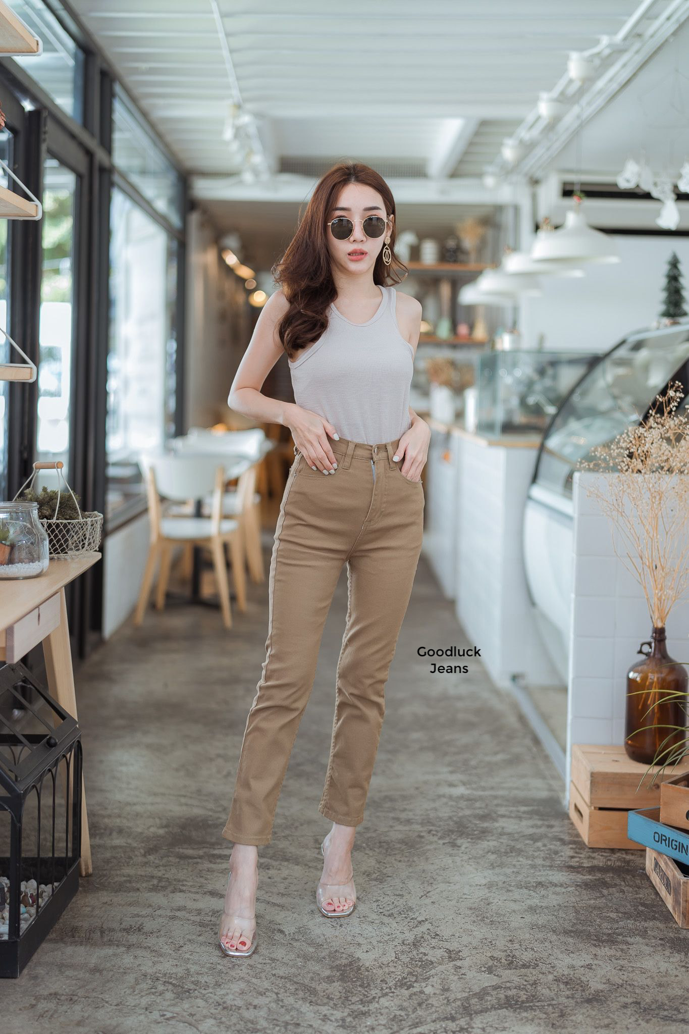 กางเกงยีนส์ขายาว ผ้ายืด สวมใส่สบาย สีสวย ยืด หนา นิ่ม น่ารัก