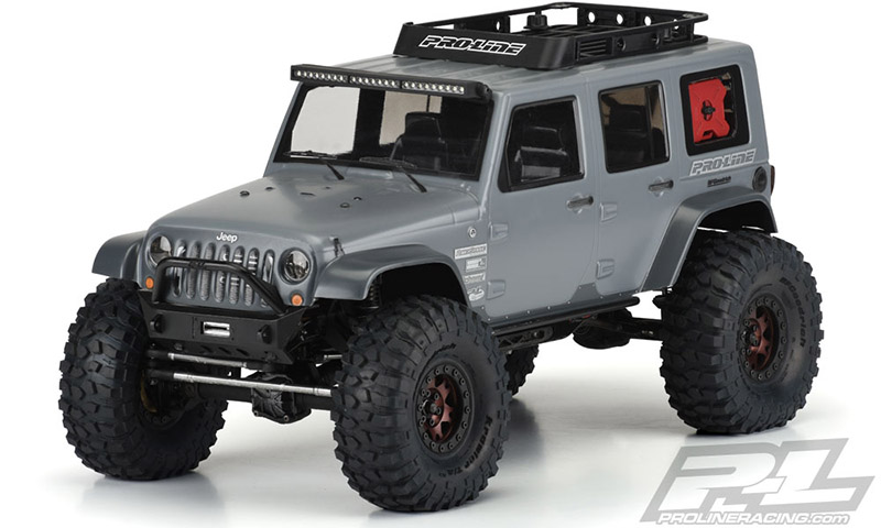 PRO-3336-00 Jeep Wrangler Unlimited Rubicon Clear Body for 12.3" (313mm) Wheelbase Scale Crawlers