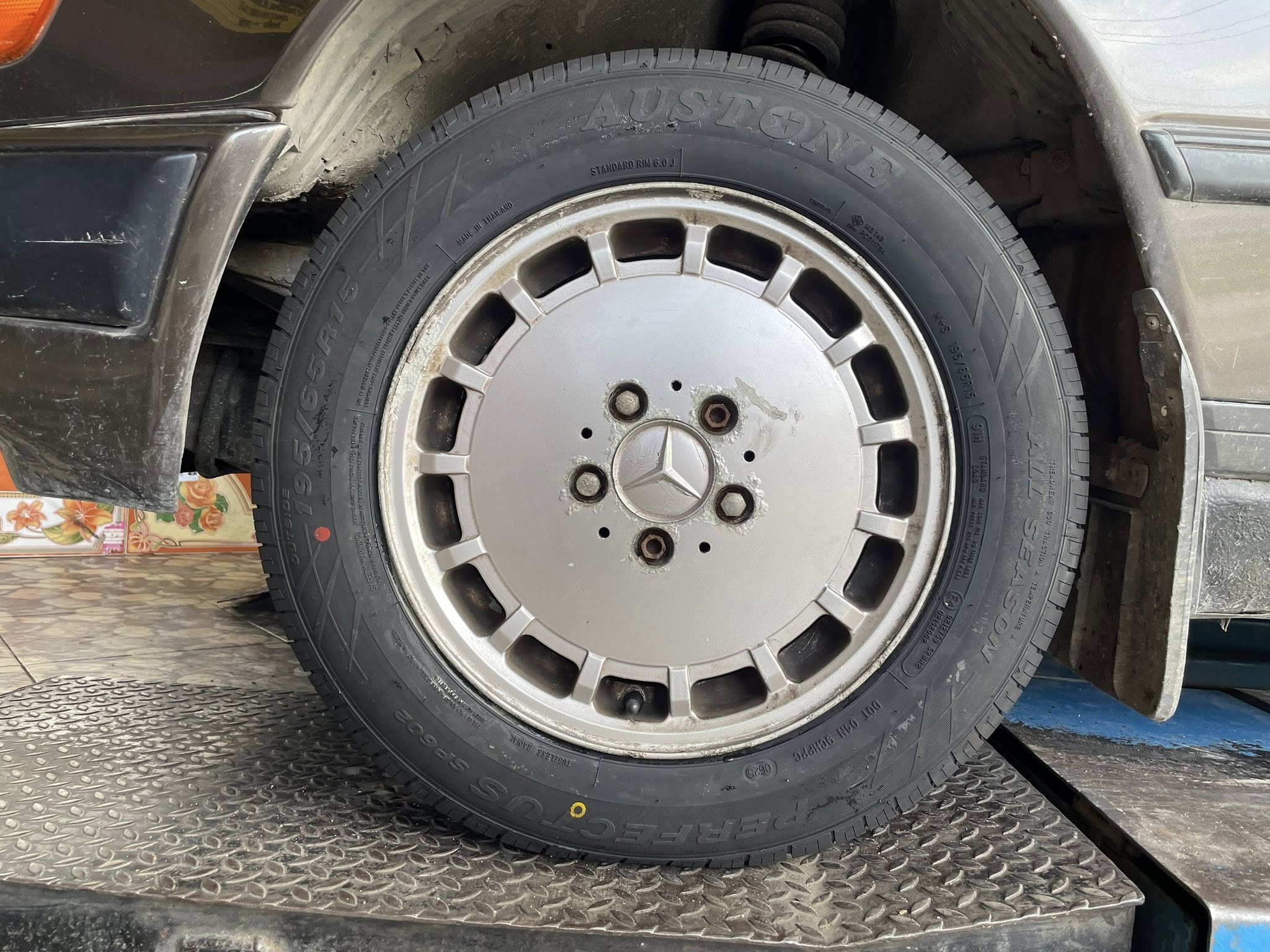 BENZ_230E 🚘เปลี่ยนยาง 🛞🐘#AUSTONE_SP602_195/65R15