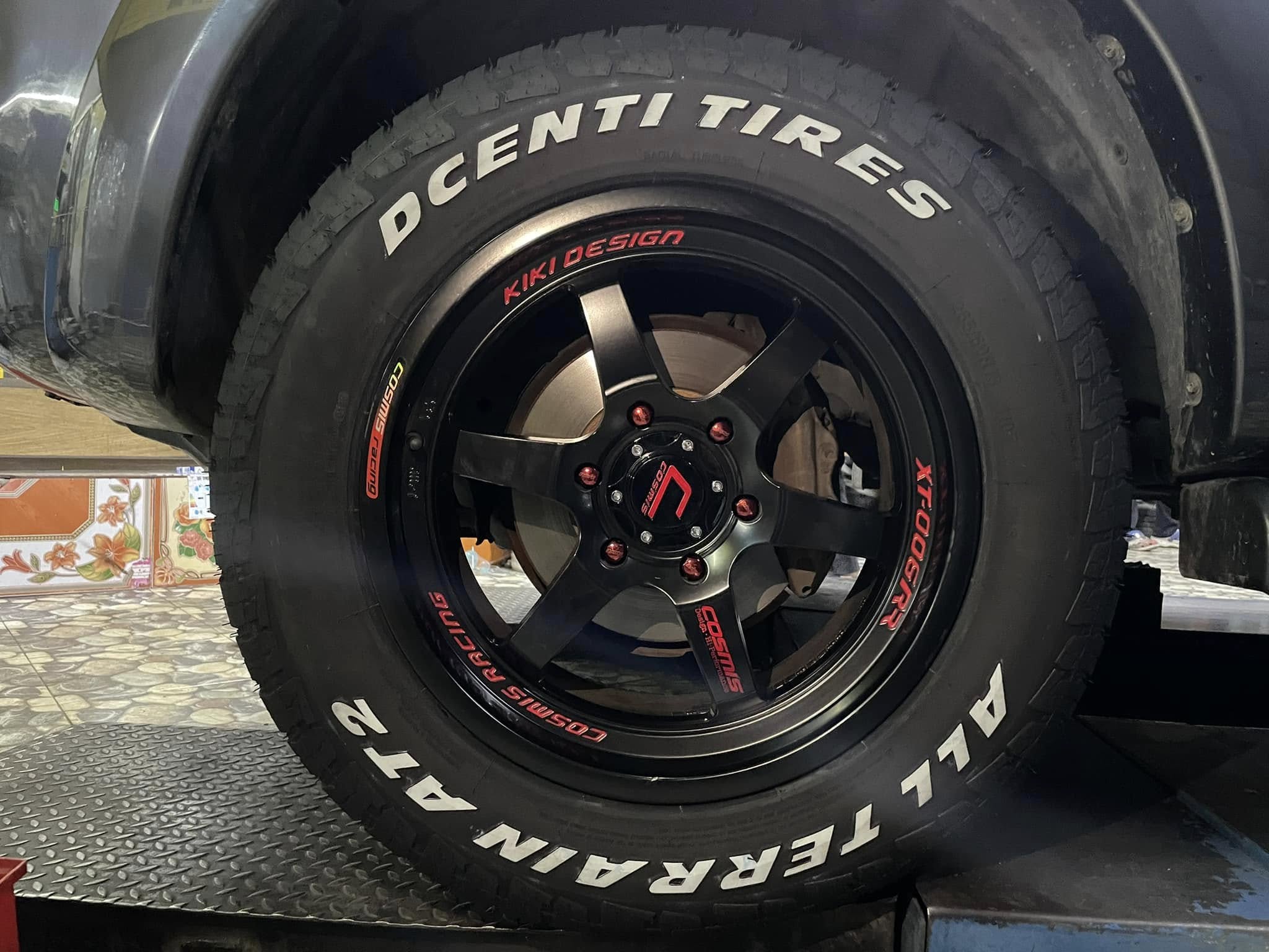 🚘 #TOYOTA_FORTUNER🛞 #D-CENTI #AT2 265/60R18👍🔥 ยางAllTerrian หล่อดุดัน #CosmisRecingWheels_XT006RR_18X8.5 ET30 6X139.7 BLK-(R)Z /M5