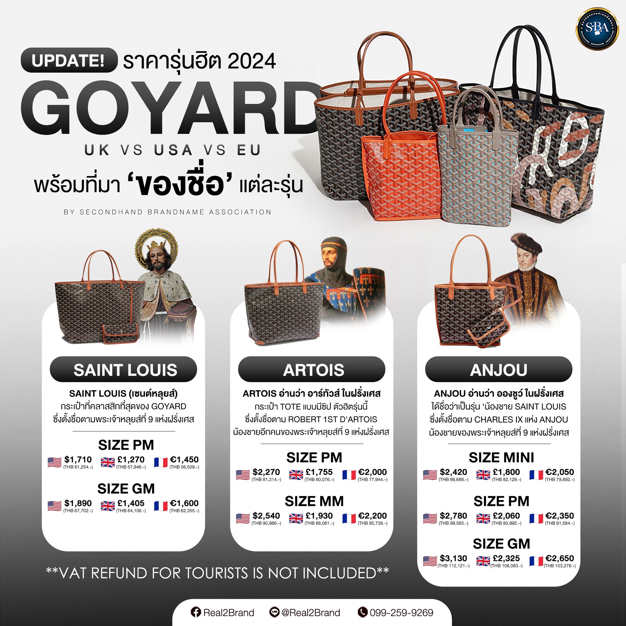 Goyard Artois PM Dc23 สีแดง
