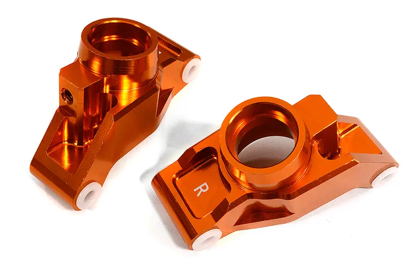 INT-C29373ORANGE Billet Machined Rear Hub Carriers for Traxxas 1/10 Maxx Truck 4S