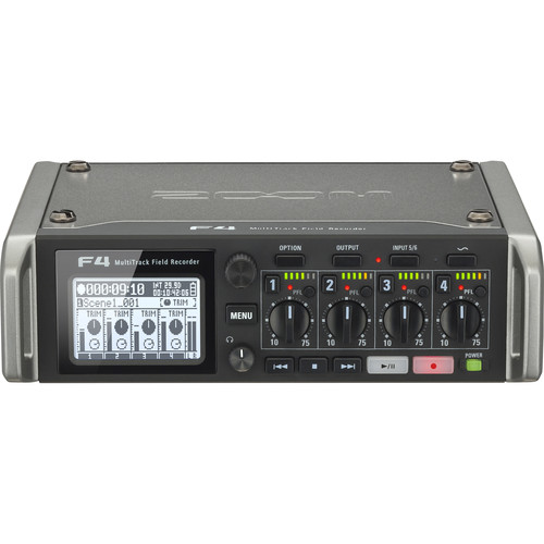 Zoom F4 Multitrack Field Recorder with Timecode - 6 Inputs / 8 Tracks