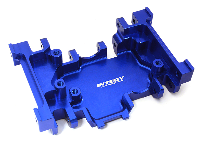 INT-C27992BLUE Billet Machined Alloy Gearbox Mount Lower Skidplate for Traxxas TRX-4 Crawler