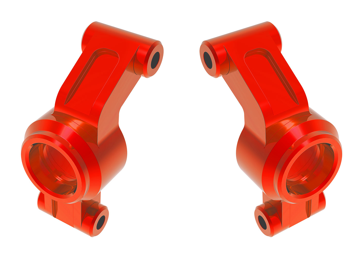 10751-RED Red Aluminum Stub Axle Carriers (L&R)