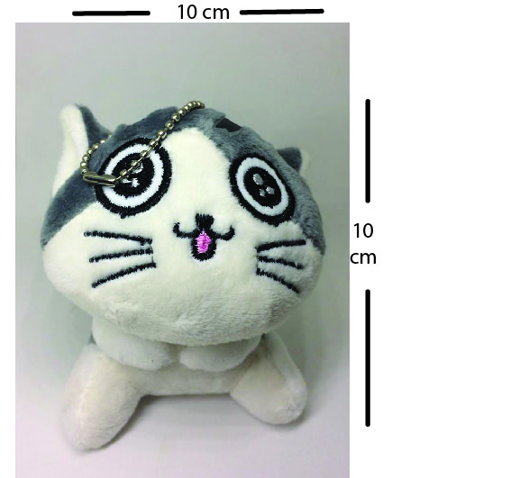 พวงกุญแจแมวจี้ทำปากจุ้บ