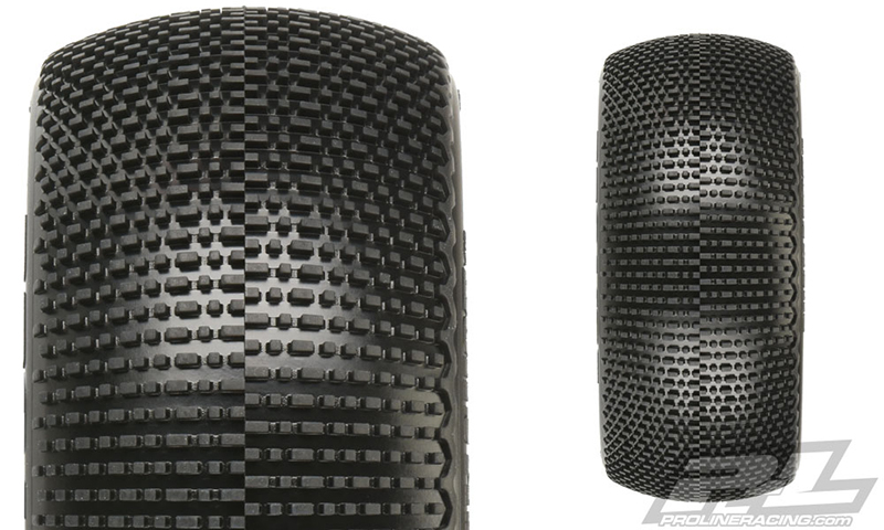 PRO-9063-233 Buck Shot 4.0" S3 (Soft) Off-Road 1:8 Truck Tires Mounted for Front or Rear, Mounted on Zero Offset White Wheels