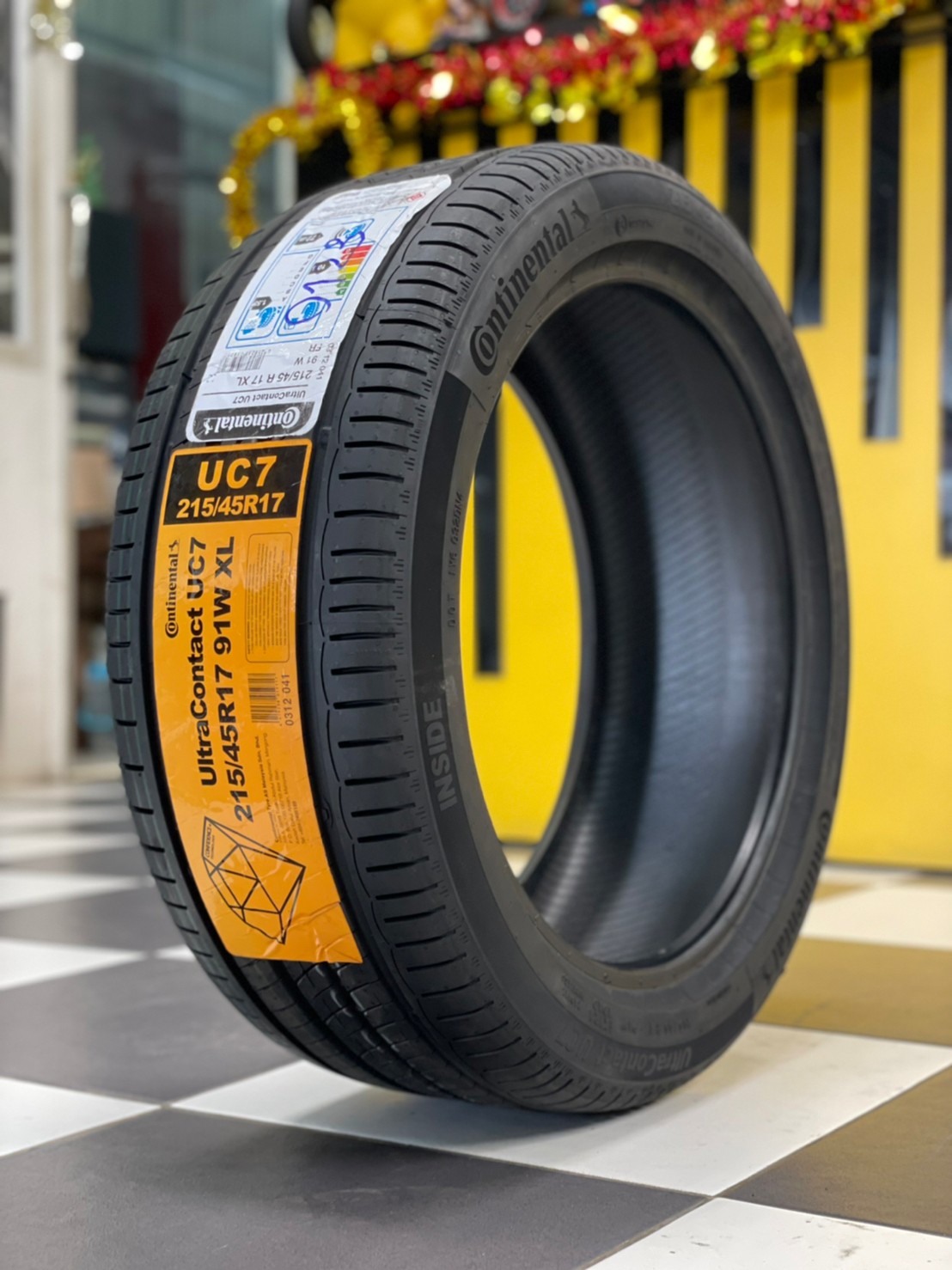 ยางใหม่ คอนตินเนนทอล 215/45R17 Continental UltraContact UC7 ยางใหม่ปี2023