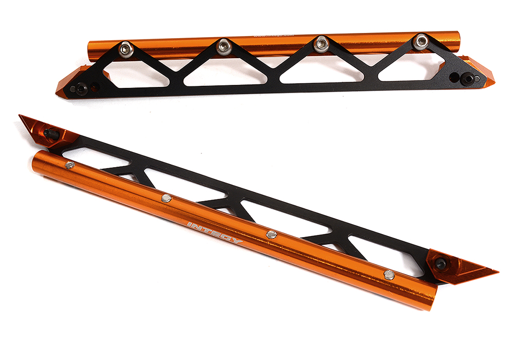 INT-C30195ORANGE Machined Side Protection Nerf Bars for Traxxas 1/10 Maxx Truck 4S