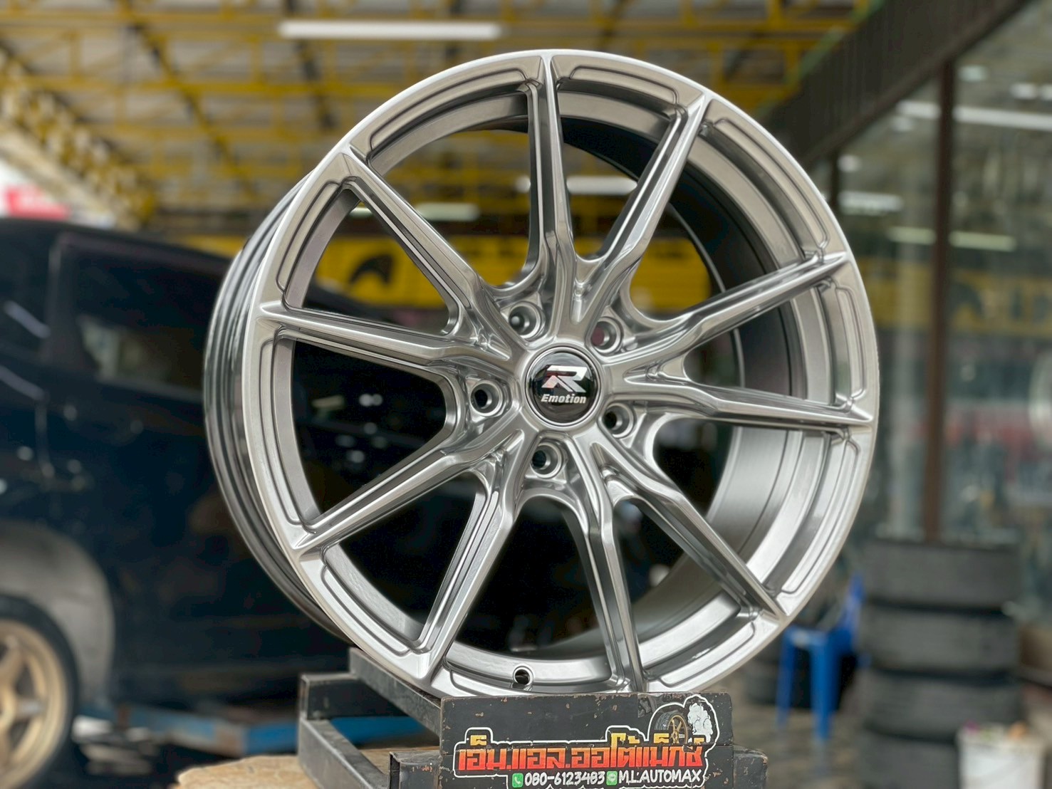 ล้อแม็กซ์ใหม่ขอบ18 #EMOTION-R Model #P01 18x8 ET35 5x114.3 สีบรอนซ์ซิลเวอร์