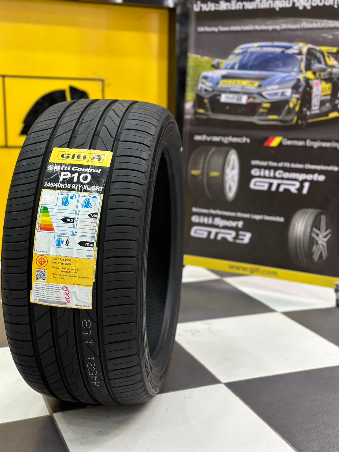 GITI Runflat ยางจีที รันแฟลต GITI Control P10 245/40RF18