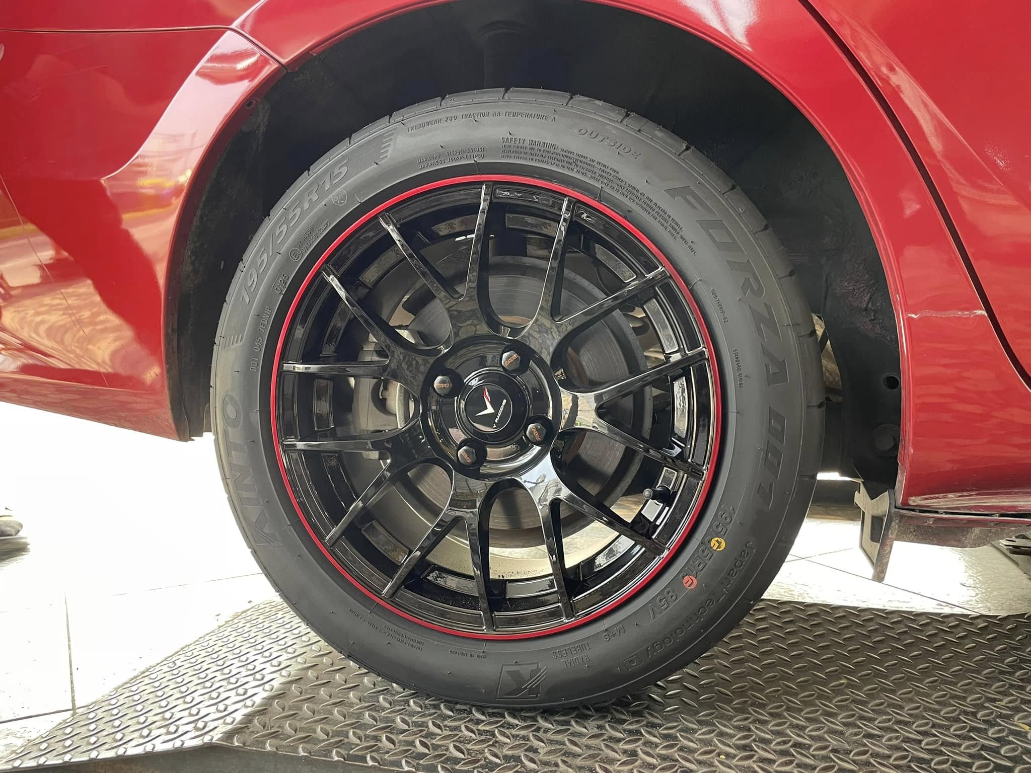 #TOYOTA_VIOS🚘❤️💫 🛞🐘#KINTO #FORZA001 195/55R15 ❤️ 🛞 #V_RACING_HR220 15X7 ET35 4X100