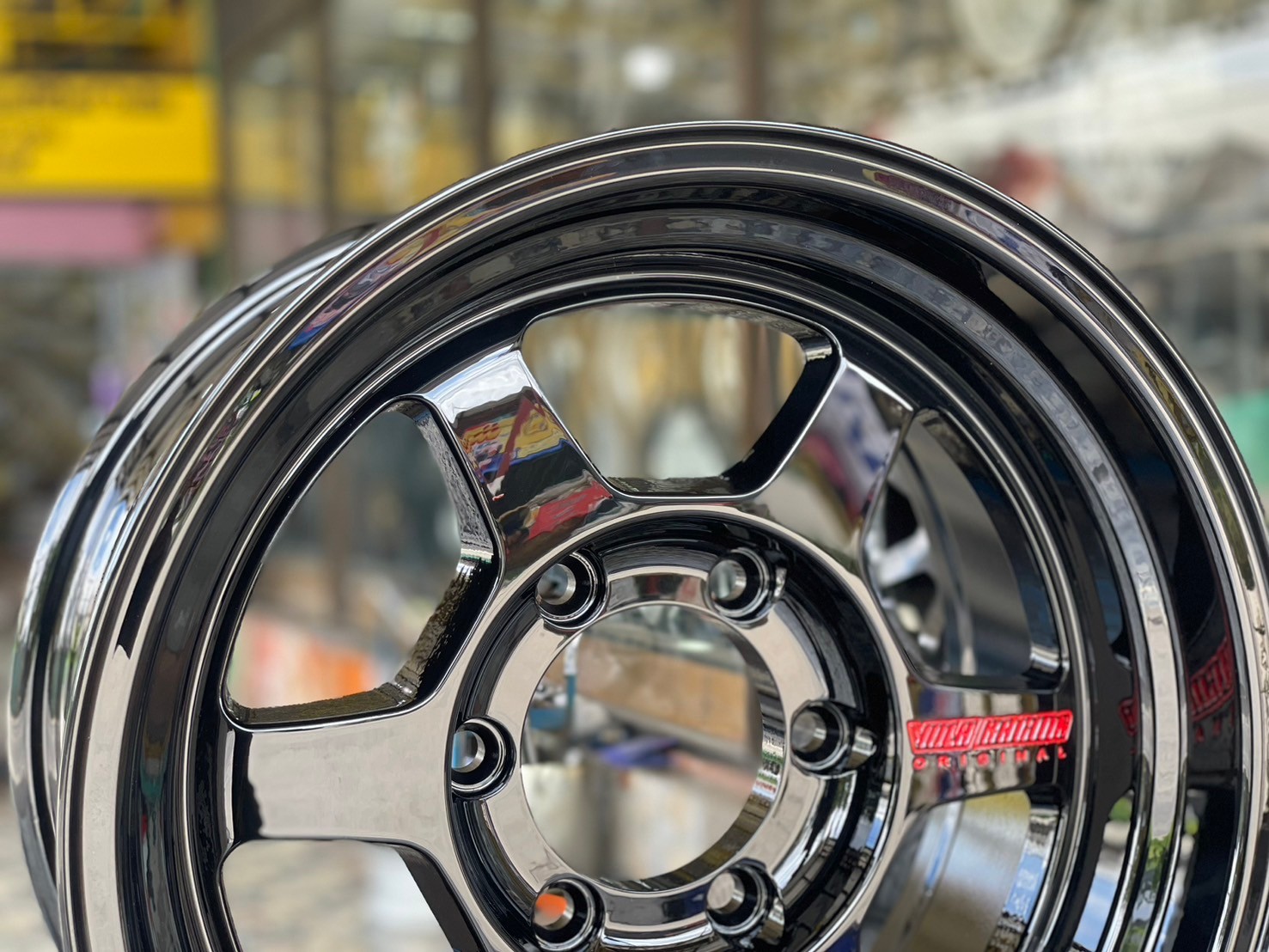 #ล้อแม็กซ์ใหม่ขอบ16 #TE37ขอบ16นิ้ว 16x8 ET0 6x139.7 สีดำเงาตัวหนังสือเลเซอร์สีแดง