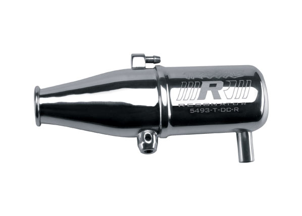 5493 Tuned pipe, Resonator, R.O.A.R. legal (dual-chamber, enhances mid to high-rpm power) (for Revo and Slayer with TRX Racing Engines)