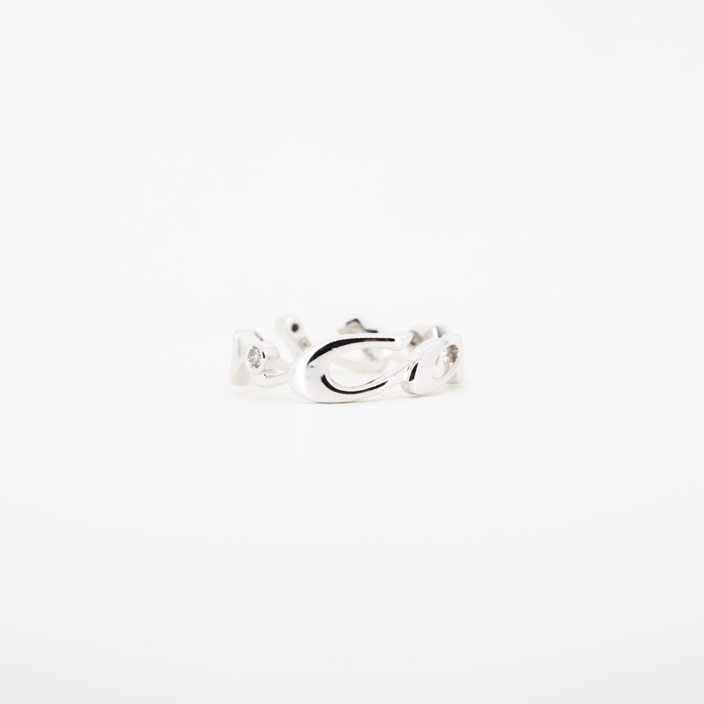แหวน Cartier Signature 3Diamonds Limited Edition ทองขาว18K ไซส์ 53# (Used)