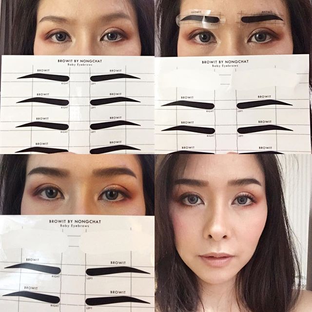 Browit by nongchat โครงสติ๊กเกอร์เขียนคิ้ว