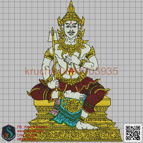 ไฟล์บล็อคปัก พระวิษณุนั่ง 2