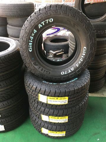 ยางใหม่คุณภาพดียางปี18 Giti4x4 AT70 265/70/R16ตัวหนังสือสีขาว ผ้าใบ8ชั้น