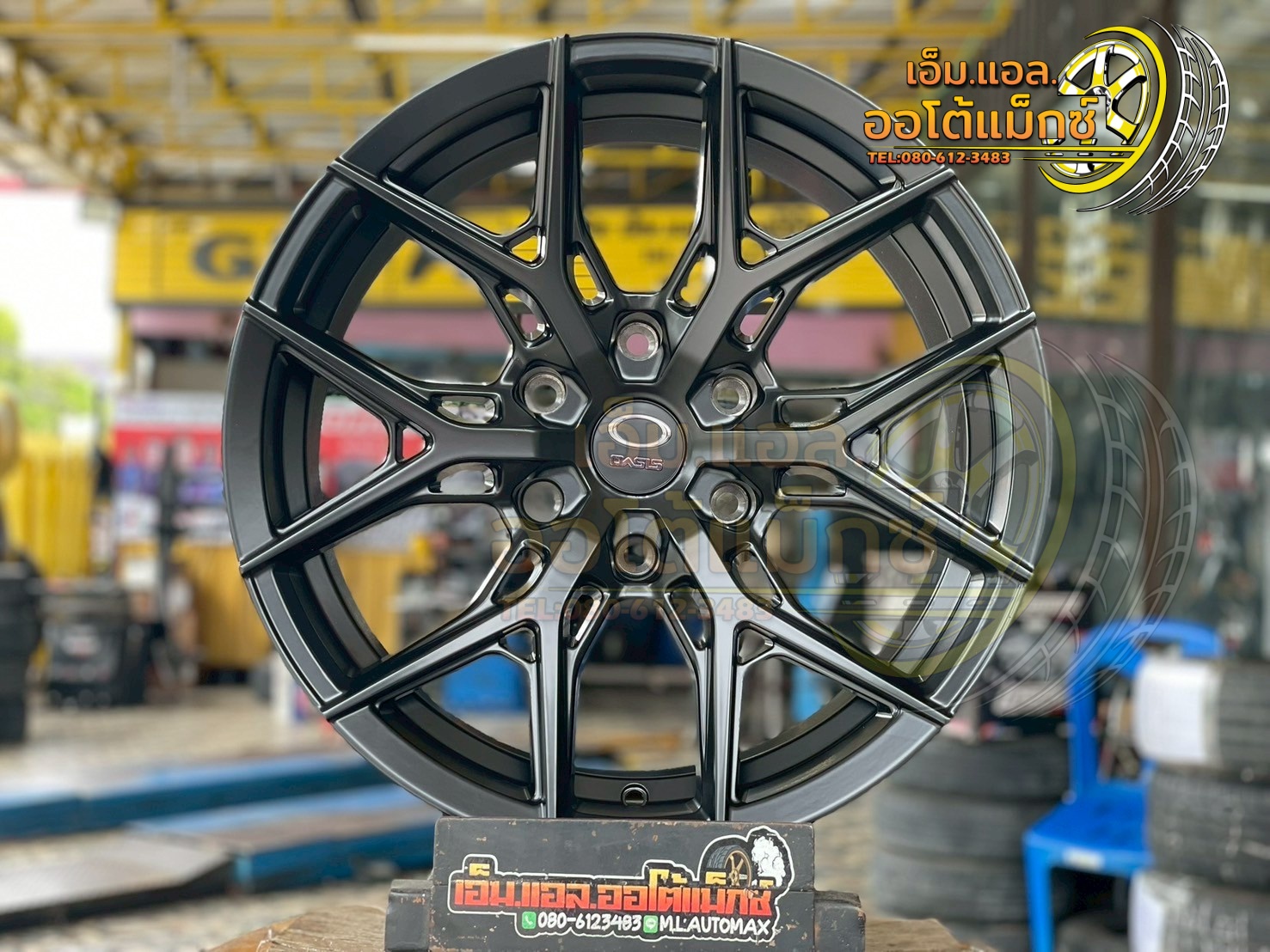 ล้อแม็กซ์ขอบ18 #OASIS_WHEEL #H-6 Flow Forming ขนาด18 ET0 6x139.7 MATT BLACK