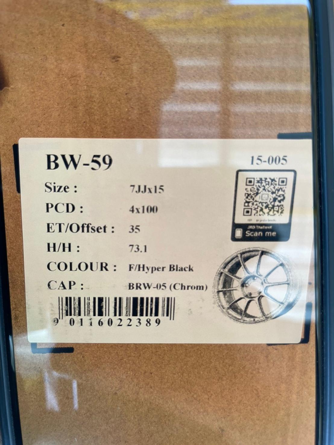 ล้อแม็กซ์ใหม่ขอบ15 #TC105X ล้อไทย Brightwheel BW-59 15x7 ET35 4x100 สีเทากัน
