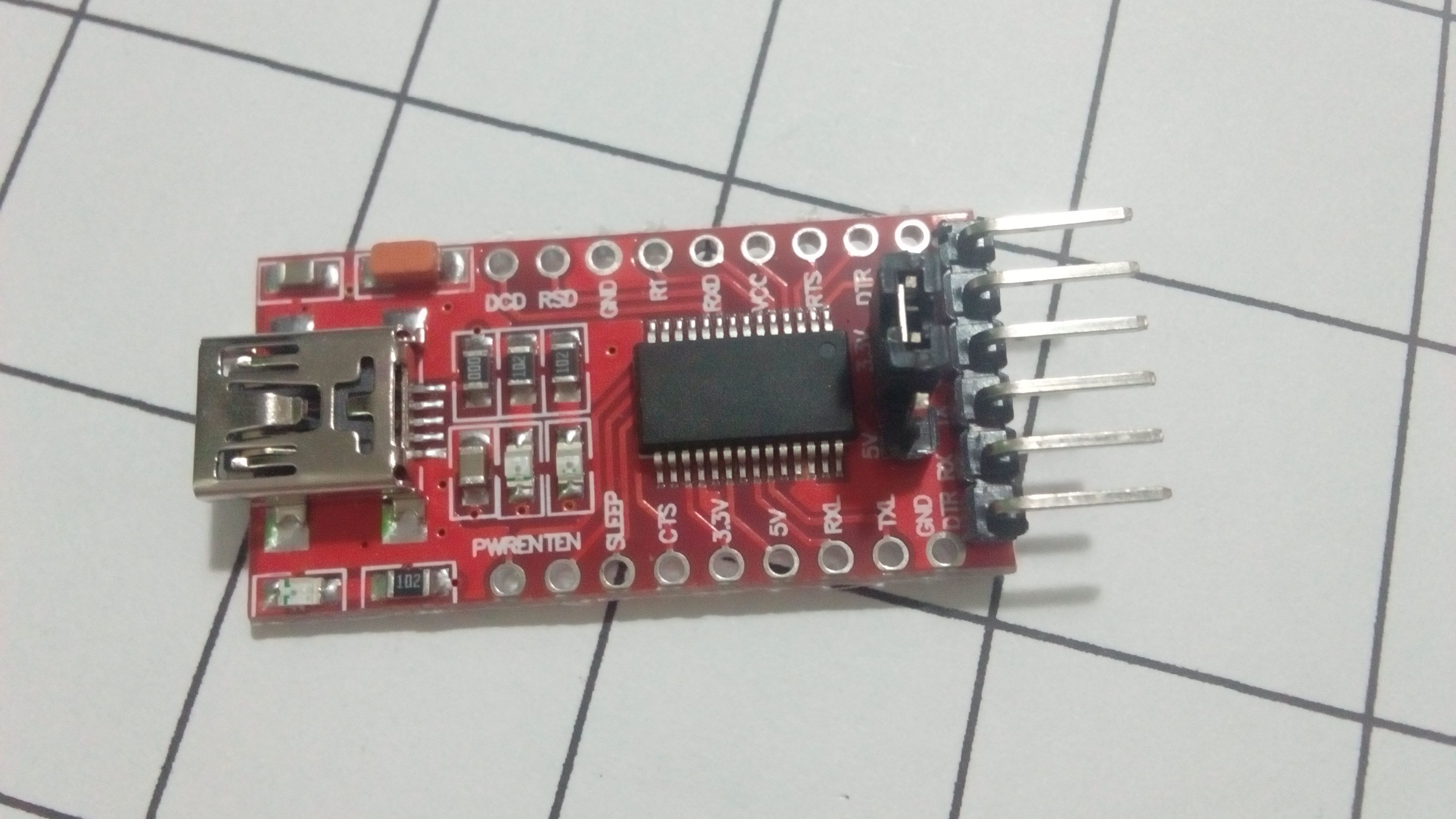 FT232RL FTDI USB 3.3V 5.5V to TTL Serial Adapter