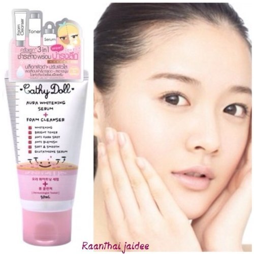 Cathy Doll Aura Whitening Serum Foam Cleanser 100ml โฟมล้างหน้า
