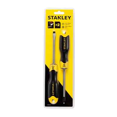 STANLAY ชุดไขควง 2 ชิ้น ปากเเบน 6.5 x 100 mm. ปากเเฉก PH2 x 100 mm. รุ่น STMT66-670