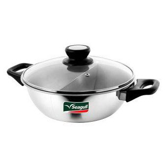 100342926 หม้อชาบูสเตนเลส 26 ซม. 1 ช่อง ตราซีกัล (นกนางนวล)